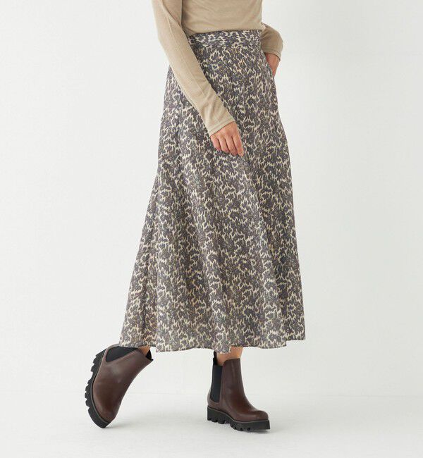 SHIPS Colors 「SHIPS Colors:〈洗濯機可能〉MULHOUSE レオパード フレアスカート」|スカート|