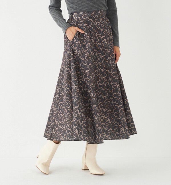 SHIPS Colors 「SHIPS Colors:〈洗濯機可能〉MULHOUSE レオパード フレアスカート」|スカート|