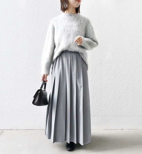 SHIPS any「SHIPS any: ウーステッド ワイド プリーツ マキシ スカート 2」|スカート|