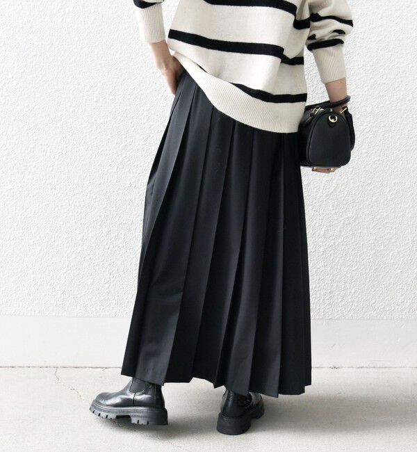 SHIPS any「SHIPS any: ウーステッド ワイド プリーツ マキシ スカート 2」|スカート|