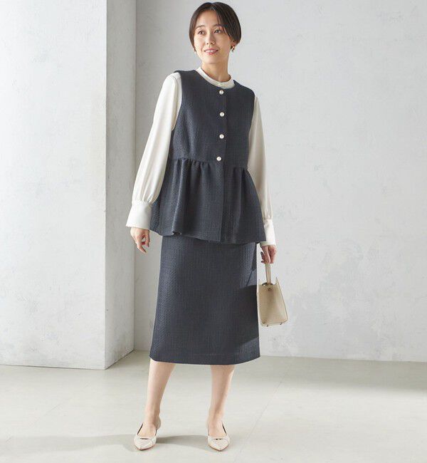 SHIPS for women「〈セレモニー対応可〉スラブ ツイード タイト スカート（セットアップ対応）」|タイト|