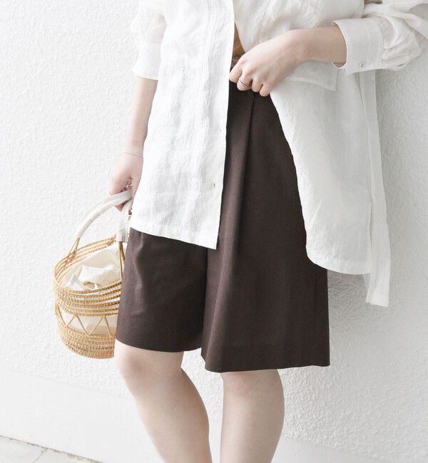 SHIPS any「SHIPS any:〈洗濯機可能〉リネン ミックス ショート パンツ」|その他|