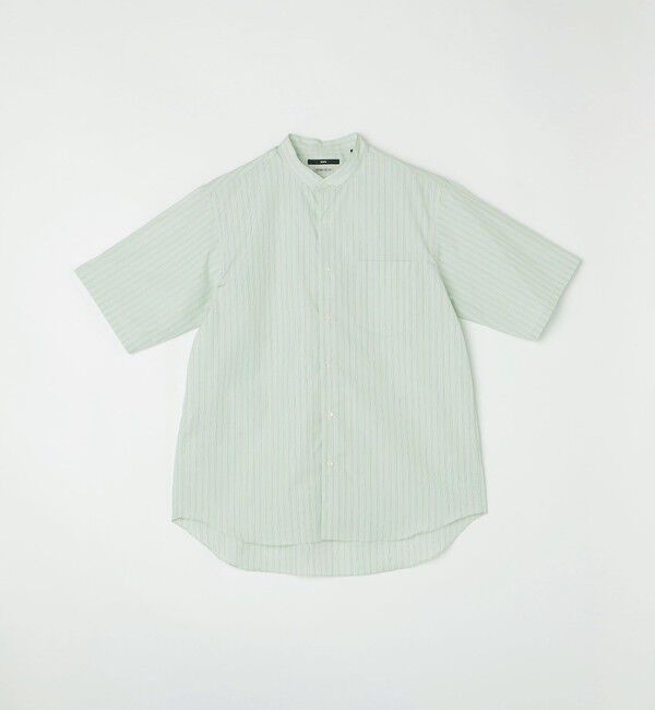 SHIPS「SHIPS: ハイカウント スーピマコットン バンドカラー ショートスリーブ シャツ」|シャツ・ブラウス|