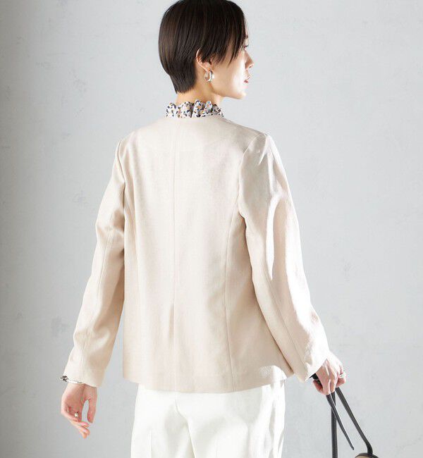 SHIPS for women「〈接触冷感/手洗い可能〉トリアセテート混 ノーラペル ジャケット（セットアップ対応）◇」|その他|