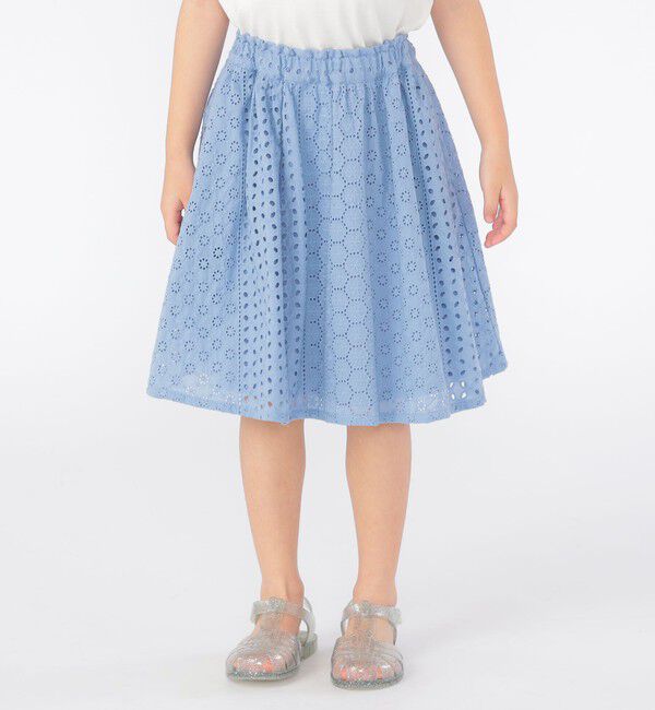 SHIPS KIDS「SHIPS KIDS:100～130cm / レース ギャザー スカート」|スカート|
