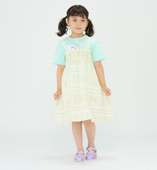 SHIPS Colors 「SHIPS Colors:〈洗濯機可能〉2WAY プリント スカート(100~140cm)」|フレア|イエロー