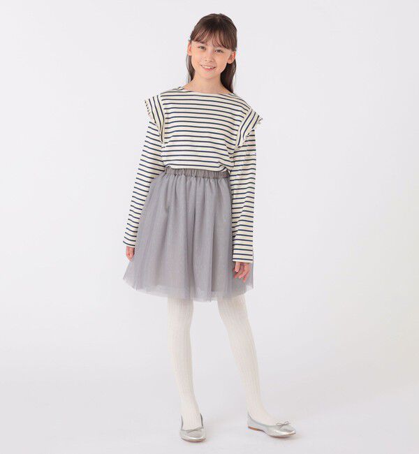 SHIPS KIDS「SHIPS KIDS:140～150cm / チュール スカート」|フレア|