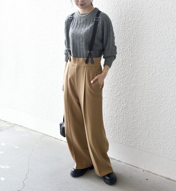 SHIPS any「SHIPS any:〈洗濯機可能〉マニッシュ サスペンダー ワイド パンツ 24FW」|その他|