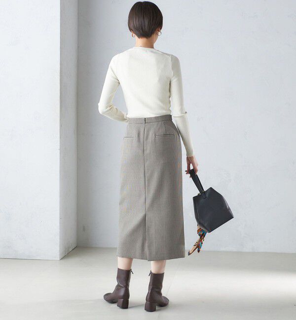 SHIPS for women「ウール混 チェック タイト スカート（セットアップ対応）」|タイト|