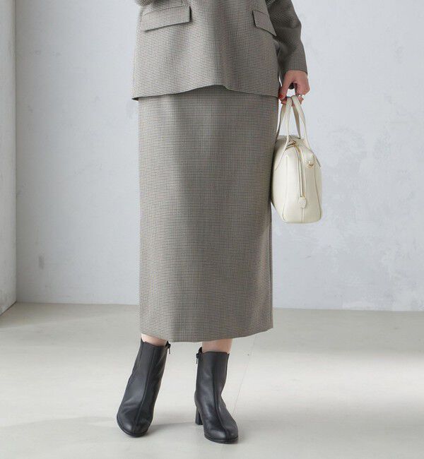 SHIPS for women「ウール混 チェック タイト スカート（セットアップ対応）」|タイト|