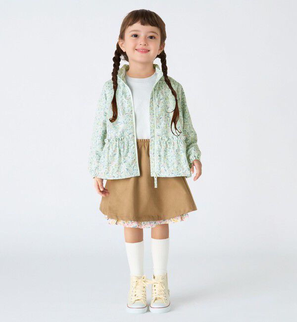 SHIPS Colors 「SHIPS Colors:80～130cm /フラワープリント ジップフード ブルゾン◇」|ブルゾン・スタジャン|