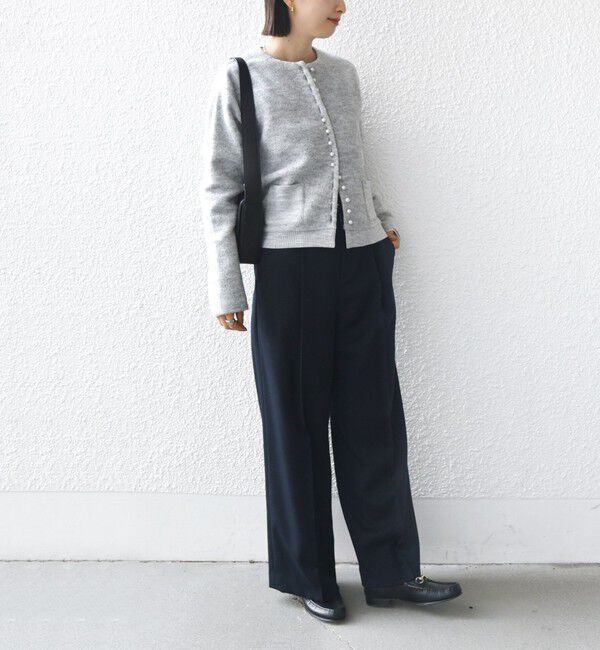 SHIPS for women「〈手洗い可能〉パール モチーフ ボタン ジャッカル カーディガン」|カーディガン|