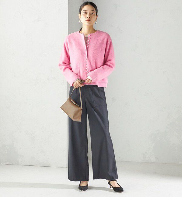 SHIPS for women「〈手洗い可能〉パール モチーフ ボタン ジャッカル カーディガン」|カーディガン|