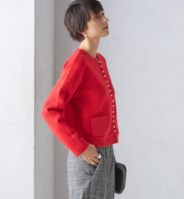 SHIPS for women「〈手洗い可能〉パール モチーフ ボタン ジャッカル カーディガン」|カーディガン|