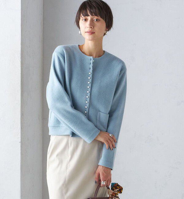 SHIPS for women「〈手洗い可能〉パール モチーフ ボタン ジャッカル カーディガン」|カーディガン|