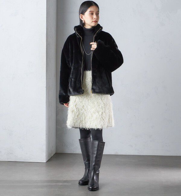 SHIPS for women「〈手洗い可能〉ラメ フリンジ ミニ スカート」|スカート|