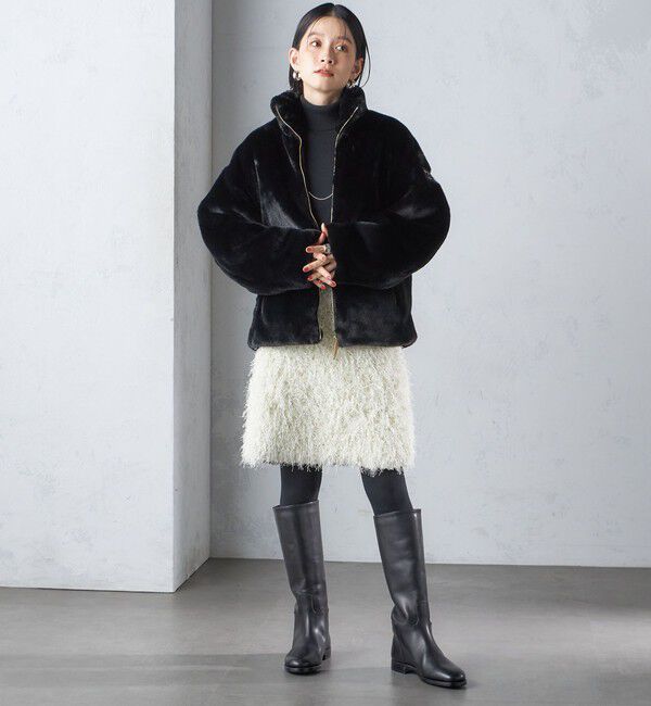 SHIPS for women「〈手洗い可能〉ラメ フリンジ ミニ スカート」|スカート|