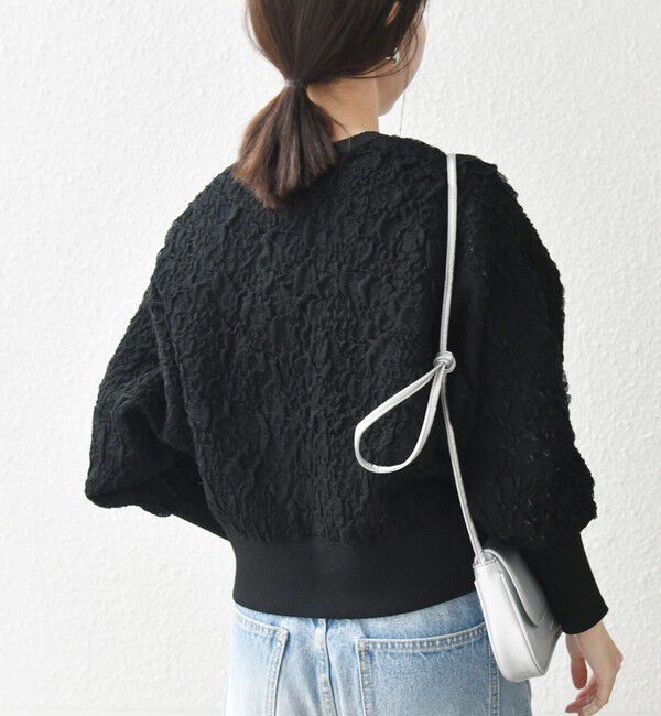 SHIPS any「SHIPS any:〈手洗い可能〉ジャカード バンピー コンパクト カーディガン」|カーディガン|