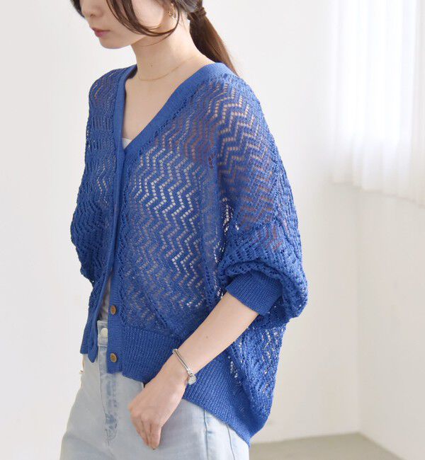 quaranciel「quaranciel:〈手洗い可能〉バルキーレース ドルマン スリーブ カーディガン」|カーディガン|