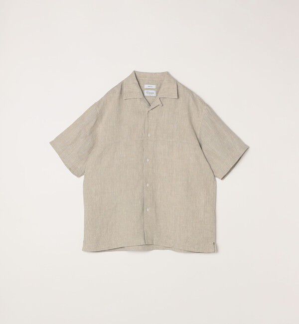 SHIPS any「SHIPS any:〈洗濯機可能〉NOVELTEX リネン オープンカラーシャツ(セットアップ対応)◇」|シャツ・ブラウス|