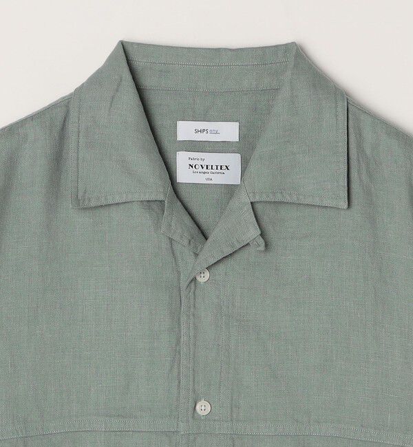 SHIPS any「SHIPS any:〈洗濯機可能〉NOVELTEX リネン オープンカラーシャツ(セットアップ対応)◇」|シャツ・ブラウス|