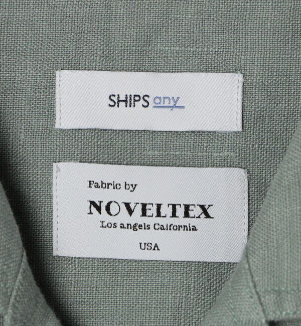 SHIPS any「SHIPS any:〈洗濯機可能〉NOVELTEX リネン オープンカラーシャツ(セットアップ対応)◇」|シャツ・ブラウス|