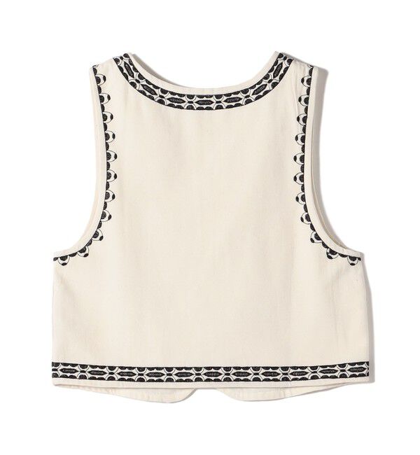 SHIPS for women「Fanaka:〈手洗い可能〉刺繍 ベスト」|ベスト・ジレ|