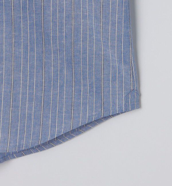 SHIPS Colors 「SHIPS Colors:コットン リネン ストライプ 7分袖 シャツ」|シャツ・ブラウス|