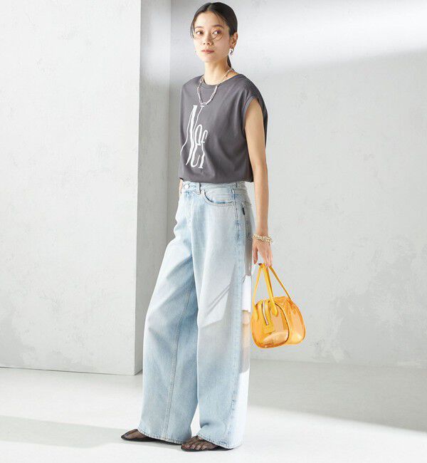 SHIPS for women「プラチナ ヴェール フレンチ スリーブ TEE」|Tシャツ・カットソー|