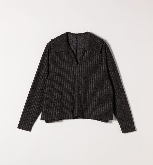 quaranciel「《予約》quaranciel:〈手洗い可能〉ポリエステル ベロア スキッパー ニット &  Iライン スカート」|ワンピース|