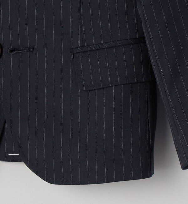SHIPS KIDS「SHIPS KIDS:110～130cm /セレモニー ネイビー ストライプ ジャケット」|スーツ|