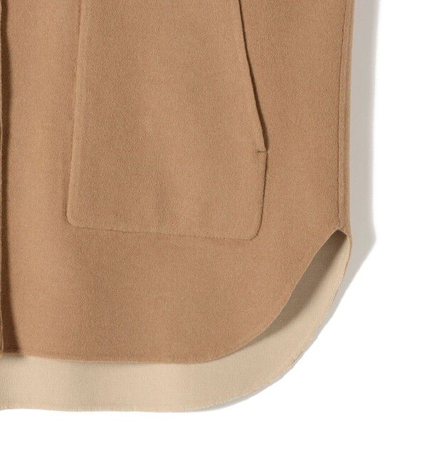 SHIPS for women「セミ 梳毛 配色 リバー ノーカラー コート」|ノーカラーコート|