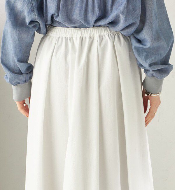 SHIPS for women「〈接触冷感 / 撥水加工〉TEXBRID(R) タフタ ギャザー スカート」|スカート|