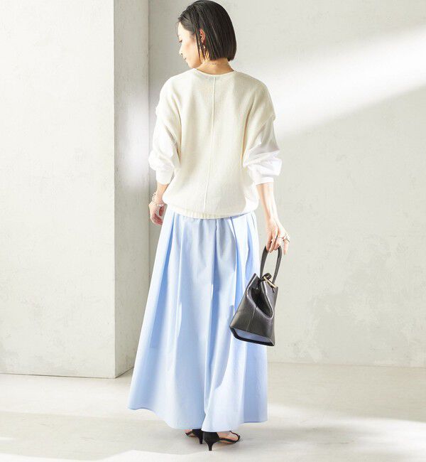 SHIPS for women「〈接触冷感 / 撥水加工〉TEXBRID(R) タフタ ギャザー スカート」|スカート|