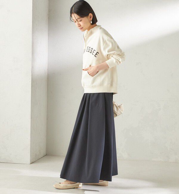 SHIPS for women「〈接触冷感 / 撥水加工〉TEXBRID(R) タフタ ギャザー スカート」|スカート|