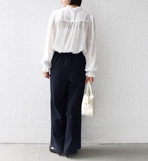 SHIPS for women「【SHIPS別注】kaene:〈洗濯機可能〉ダンボール ストレート タック パンツ（セレモニー対応可）」|その他|