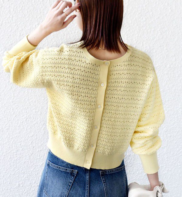 SHIPS for women「〈手洗い可能〉柄編み 2WAY カーディガン」|カーディガン|