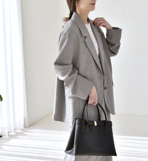 quaranciel「quaranciel:〈手洗い可能〉ウーステッド テーラード オーバー ジャケット（セットアップ対応）」|テーラードジャケット|