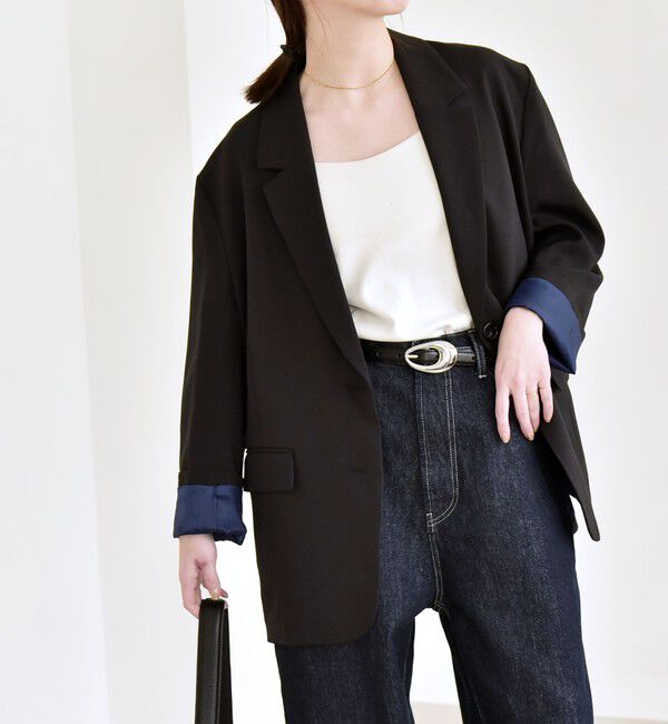 quaranciel「quaranciel:〈手洗い可能〉ウーステッド テーラード オーバー ジャケット（セットアップ対応）」|テーラードジャケット|