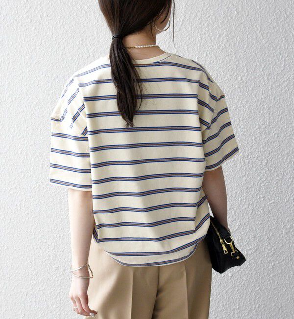 SHIPS any「SHIPS any:〈洗濯機可能〉マルチボーダー ワイド TEE」|Tシャツ・カットソー|