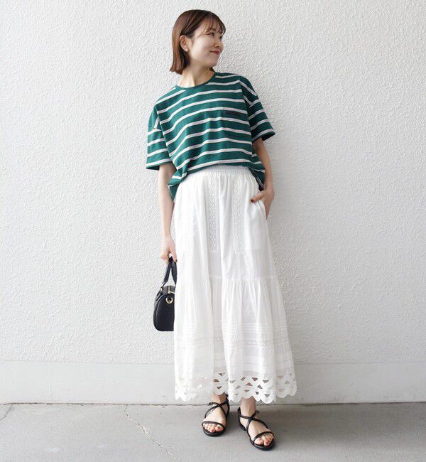 SHIPS any「SHIPS any:〈洗濯機可能〉マルチボーダー ワイド TEE」|Tシャツ・カットソー|