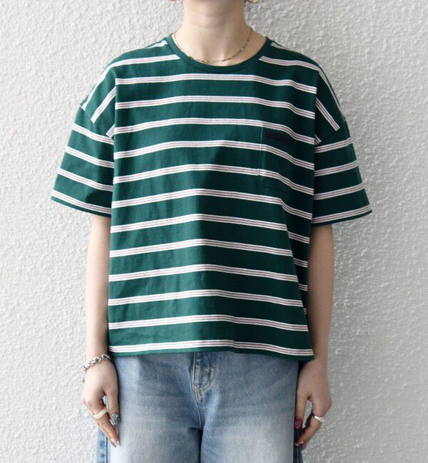 SHIPS any「SHIPS any:〈洗濯機可能〉マルチボーダー ワイド TEE」|Tシャツ・カットソー|