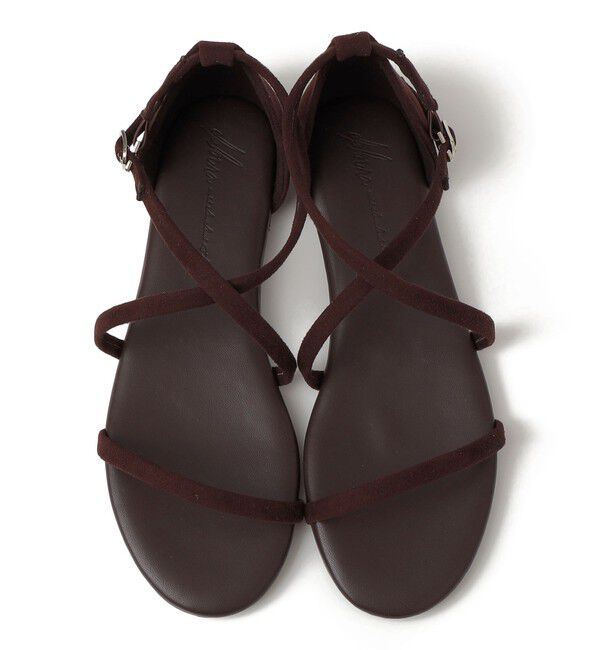 SHIPS any「【SHIPS any別注】eblouna: フラット ナロー ストラップ サンダル」|サンダル|