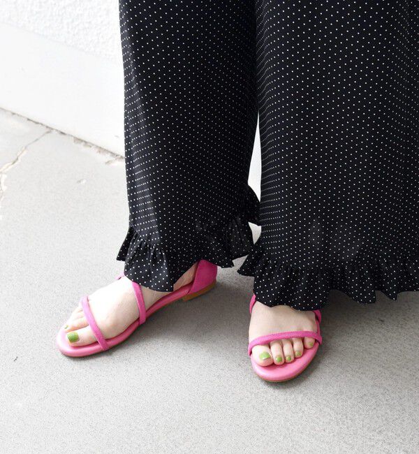 SHIPS any「【SHIPS any別注】eblouna: フラット ナロー ストラップ サンダル」|サンダル|