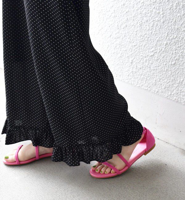 SHIPS any「【SHIPS any別注】eblouna: フラット ナロー ストラップ サンダル」|サンダル|