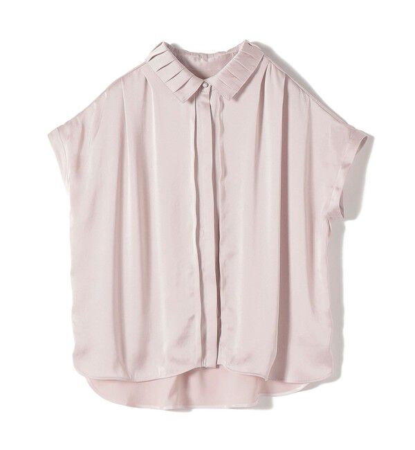 SHIPS for women「《予約》【WEB限定】〈手洗い可能〉ヴィンテージ サテン 襟 タック デザイン ブラウス」|シャツ・ブラウス|