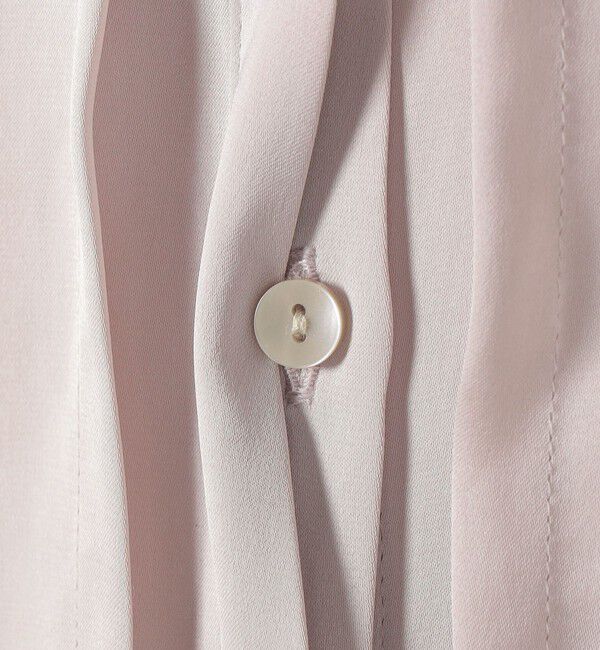 SHIPS for women「《予約》【WEB限定】〈手洗い可能〉ヴィンテージ サテン 襟 タック デザイン ブラウス」|シャツ・ブラウス|