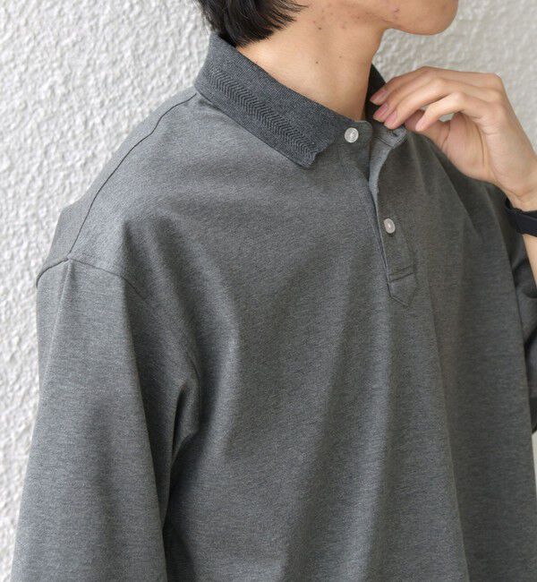 SHIPS any「SHIPS any:〈接触冷感/遮熱/UVカット〉COOL TOUCH スムース デザイン リブ ポロシャツ◆」|Tシャツ・カットソー|