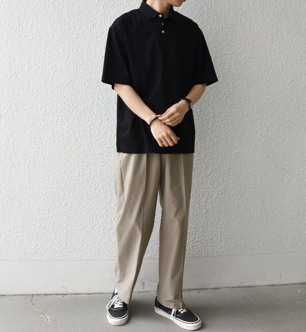 SHIPS any「SHIPS any:〈接触冷感/遮熱/UVカット〉COOL TOUCH スムース デザイン リブ ポロシャツ◆」|Tシャツ・カットソー|