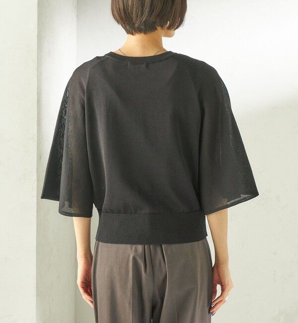 SHIPS for women「《予約》〈手洗い可能〉綿 フレア スリーブ キーネック カーディガン」|カーディガン|